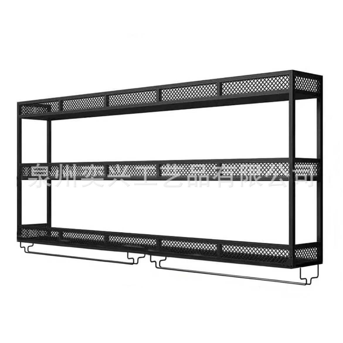 Wall-Mounted Red Wine Display Rack Bar Restaurant Wine Bottle Storage Rack with Light Export Disassembly Model
