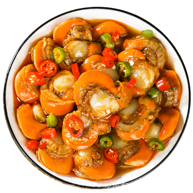 Spicy Scallop Meat Ready-To-Eat Cooked Food Spicy Qingdao Specialty Ezo Scallop Small Seafood Snacks Canned Scallop Meat Snacks