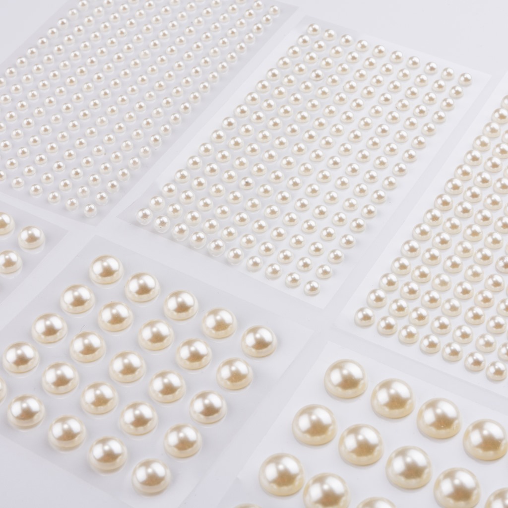 Cross-Border 3.4.5.6mm Pearl Eyebrow Tear Eye Diamond Forehead Sticker Face Makeup Stage Acrylic Diamond Sticker Wholesale