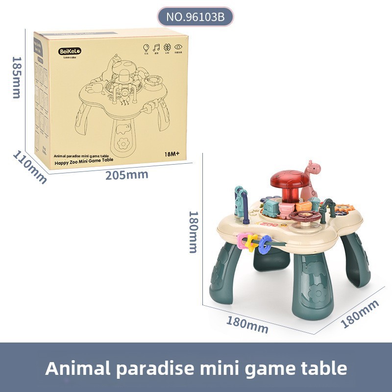 Infant Multifunctional Game Table Early Education Music Enlightenment Baby Animal Park Children's Learning Table Electric Toys