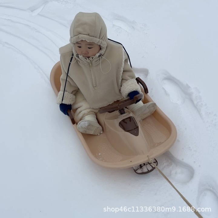 Сноуборд для детей, утолщенный взрослый сани из Южной Кореи, сноуборд с рулевым колесом для активного отдыха