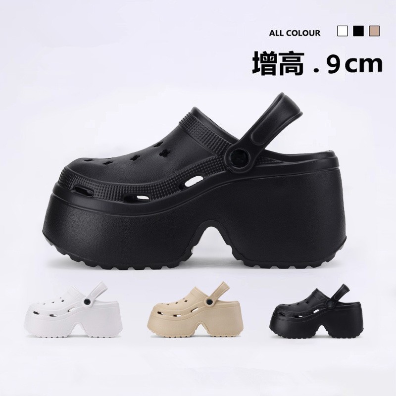 Women's Summer Outdoor Fashion Thick-Soled 9cm High-Heeled Platform Non-Slip Beach Versatile Sandals