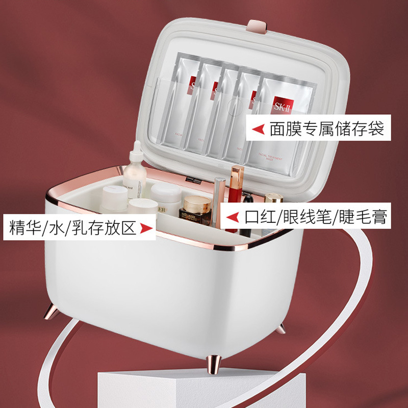 Manufacturer Wholesale 9L Household Beauty Refrigerator Convenient Silent Mask Cosmetics Small Refrigerator Bluetooth Mini Refrigerator