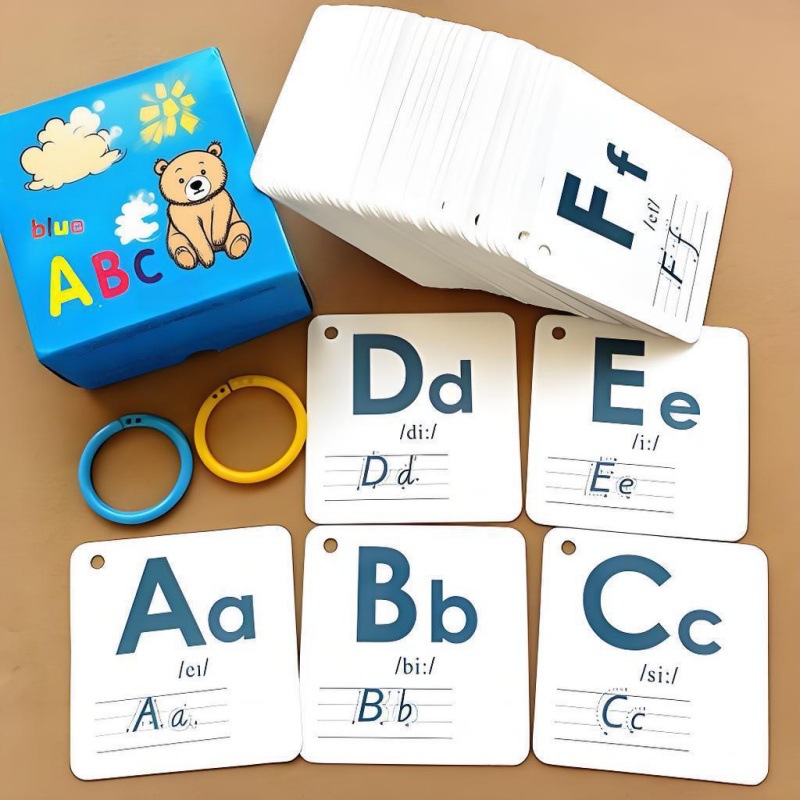 Children's English Word Card Learning Book Customized Letter Phonetic Symbol Early Education Flash Card Student Vocabulary Example Sentence Blank Card