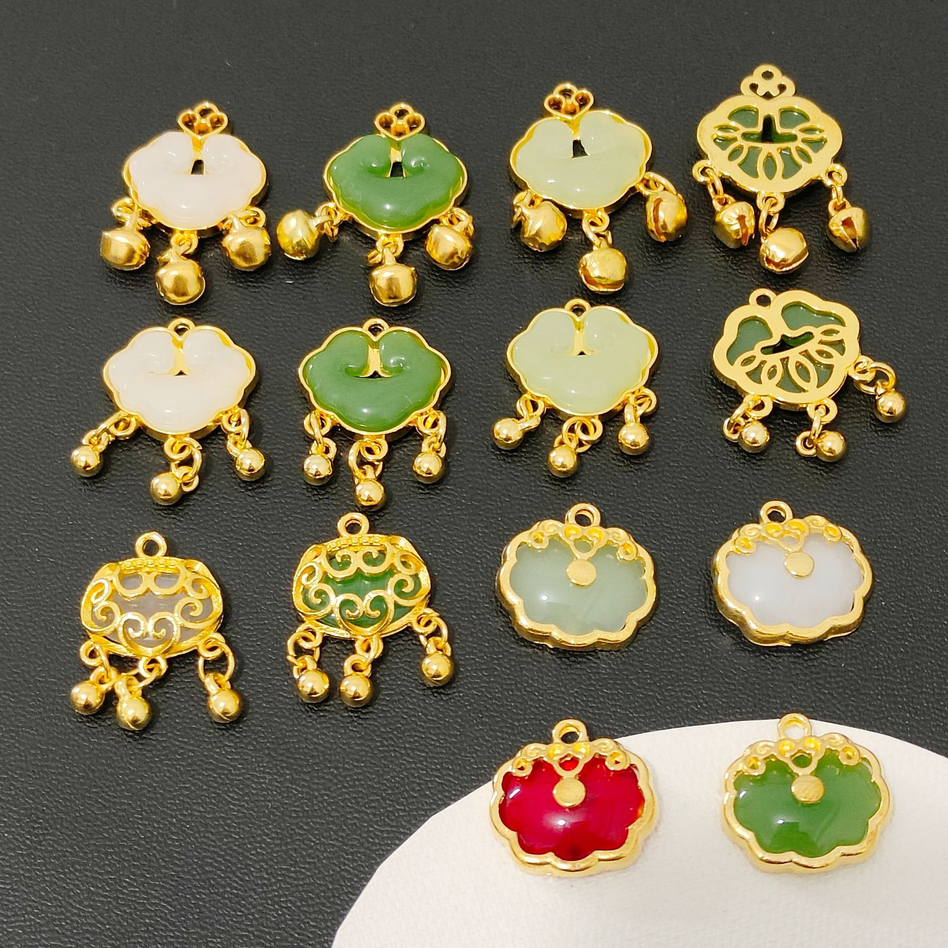 Кулон из сплава с нефритом, аксессуары для браслета и ожерелья