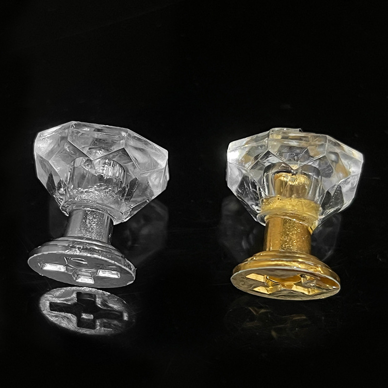 Transparent Acrylic Plastic Single Hole Crystal Handle Drawer Furniture Transparent Crystal Handle