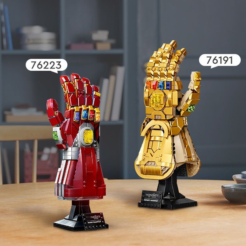 Совместимый с Lego Marvel Iron Man Series 76223 Нано Перчатка Бесконечности, строительные пазлы для детей от 6 лет