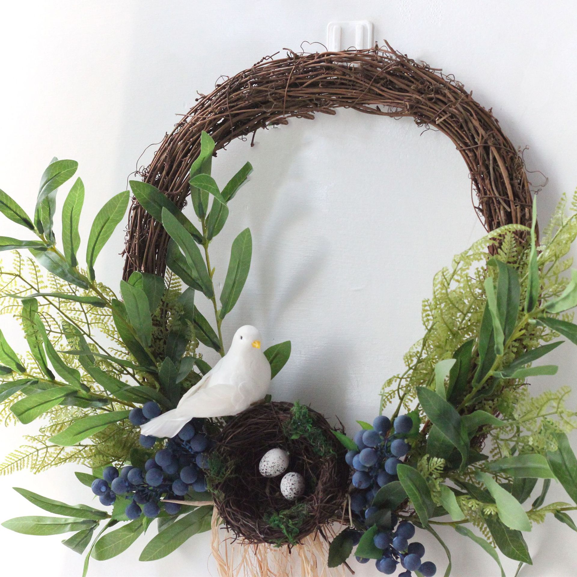 New spring Garland door ring decoration Garland creative olive branch bird nest door decoration wall decoration Amazon Supply