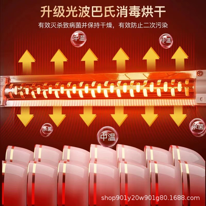 Haotaitai Disinfection Cabinet Household Double-Door Vertical Catering High-Temperature Drying Kitchen Restaurant Commercial Tableware Disinfection Cupboard