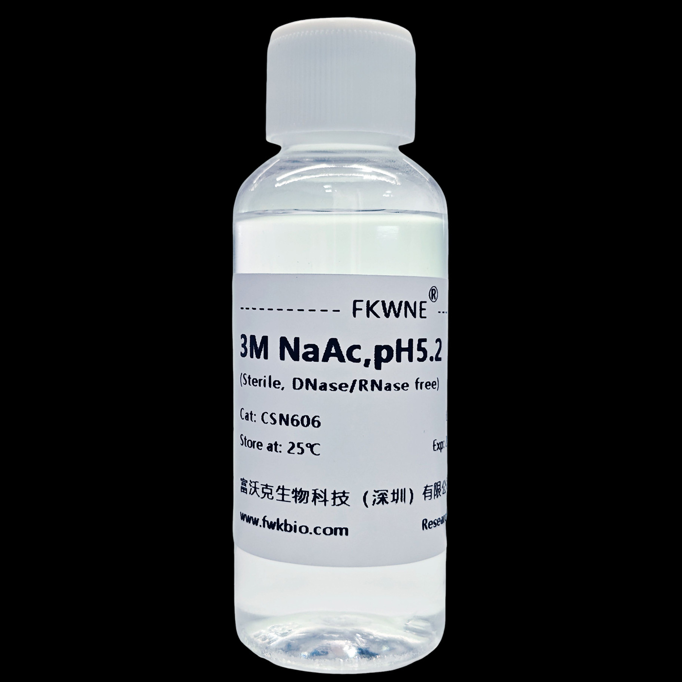 3m Sodium Acetate/Sodium Acetate Solution Ph5.2 3m Naac Sterile for Scientific Research Experiments Fowork Bio
