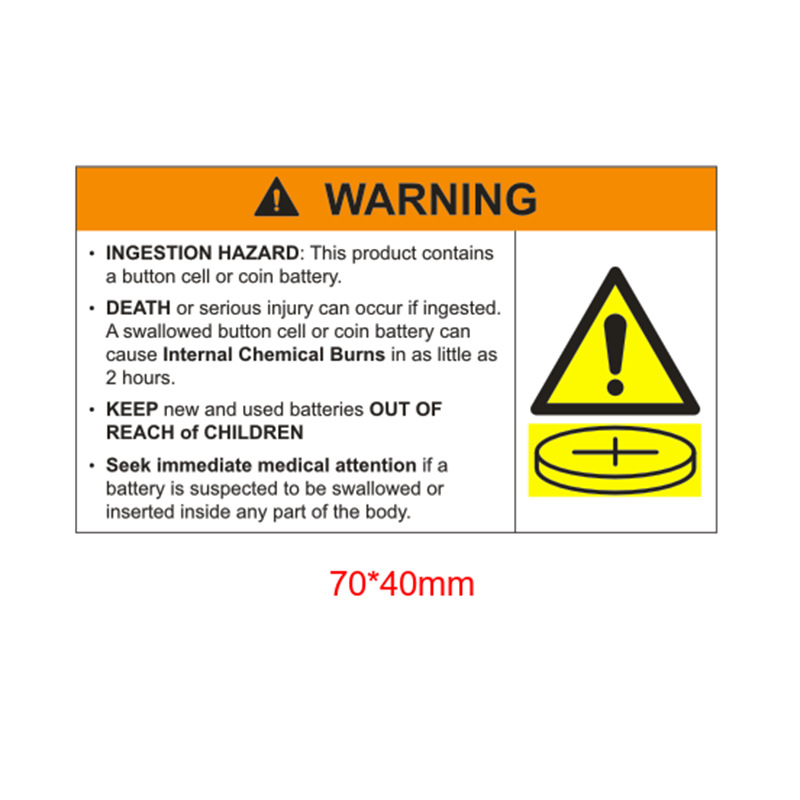 Choking hazard warning label small parts are not suitable for children under 3 years old EU US toy sticker