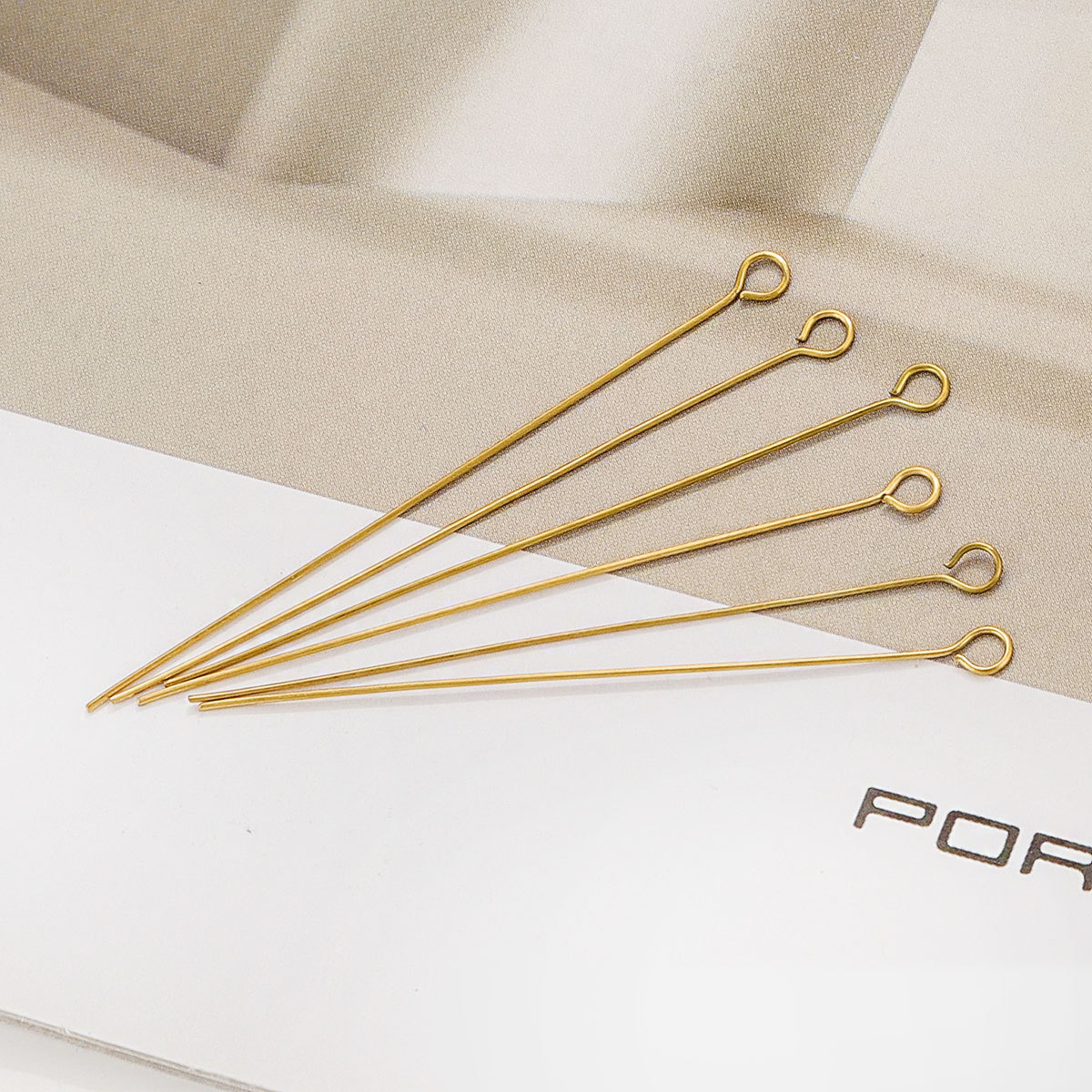 Beaded material handmade diy accessories metal jewelry accessories stainless steel nine-shaped needle nine-character needle titanium steel