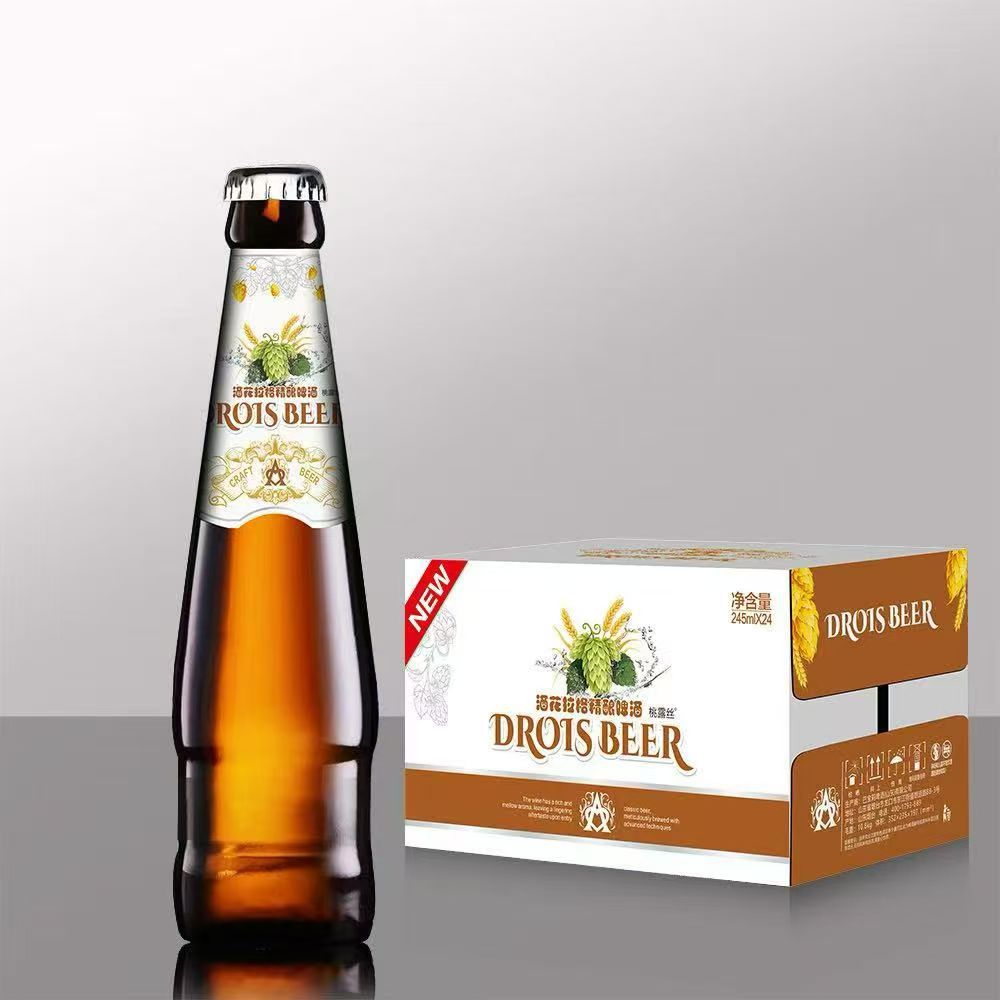 Fruity Night Club Small Bottle Beer Burning Fruity Tea Beer Yellow and White Beer 245ml Full Box 24 Bottles Shipped Beer Bottle