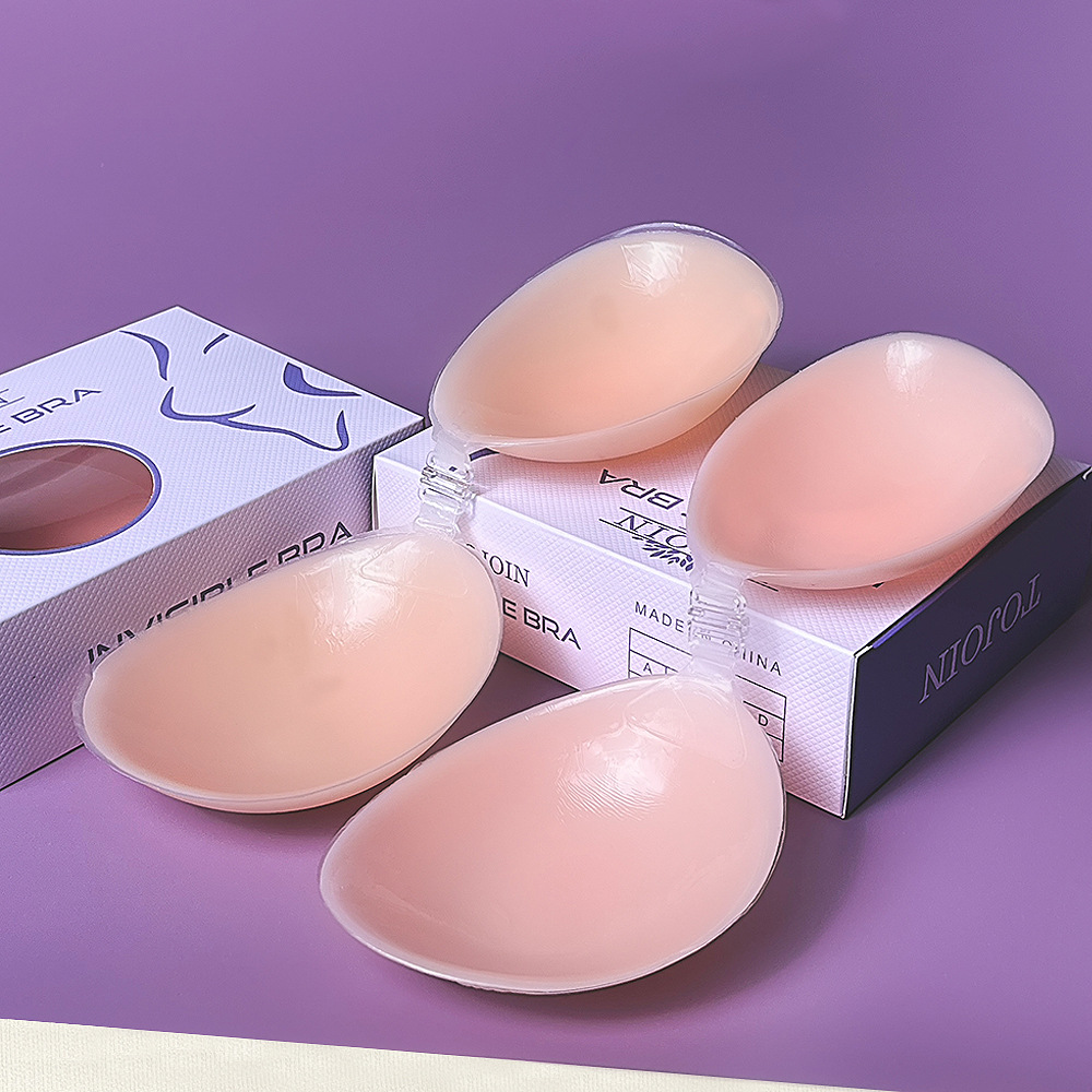 Silicone Chest Patch for Women's Wedding Dress Strapless Underwear Push-up Small Chest Thickened Invisible Bra Upper Support Sling Breast Patch