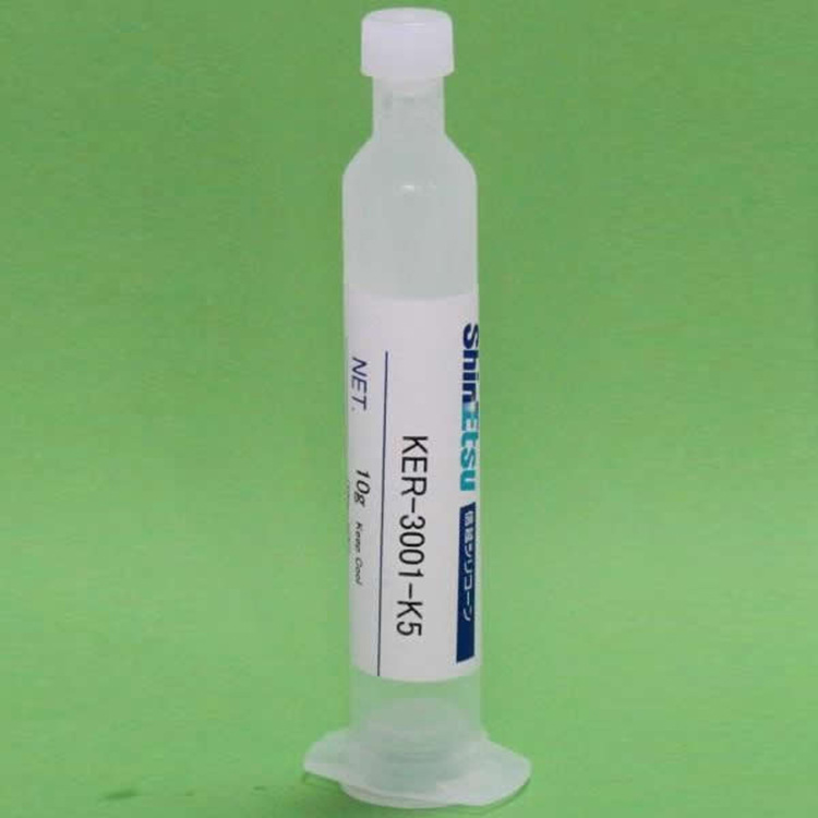 Japanese Xinyue crystal glue KER-3001-K5 insulating glue silicone high thermal conductivity solid crystal glue Milky White semi-transparent