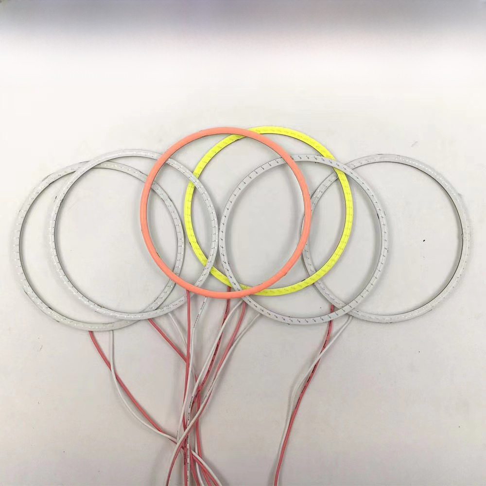 Cob Angel Eye Aperture High Brightness Devil Eye Car Led Headlight Lens Decoration Daytime Running Light Fog Light Modification Universal