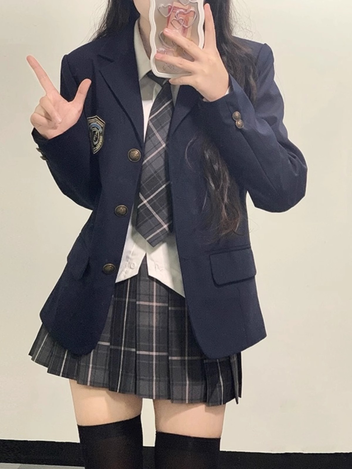 Original Jk Jacket Suit Women's Black Suit Uniform Suit Student Preppy Style Autumn and Winter Preppy Style Class Uniform Ready for Sale