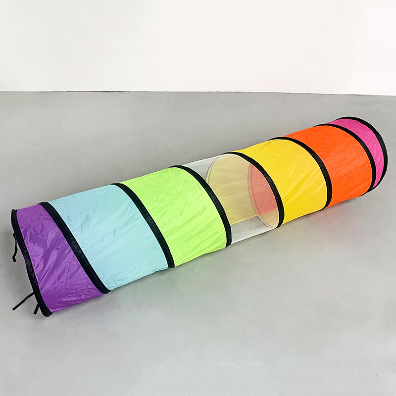 Spot New Early Childhood Education Toys Rainbow Colorful Tunnel Crawling Indoor Drilling Portable Children's Channel Tent