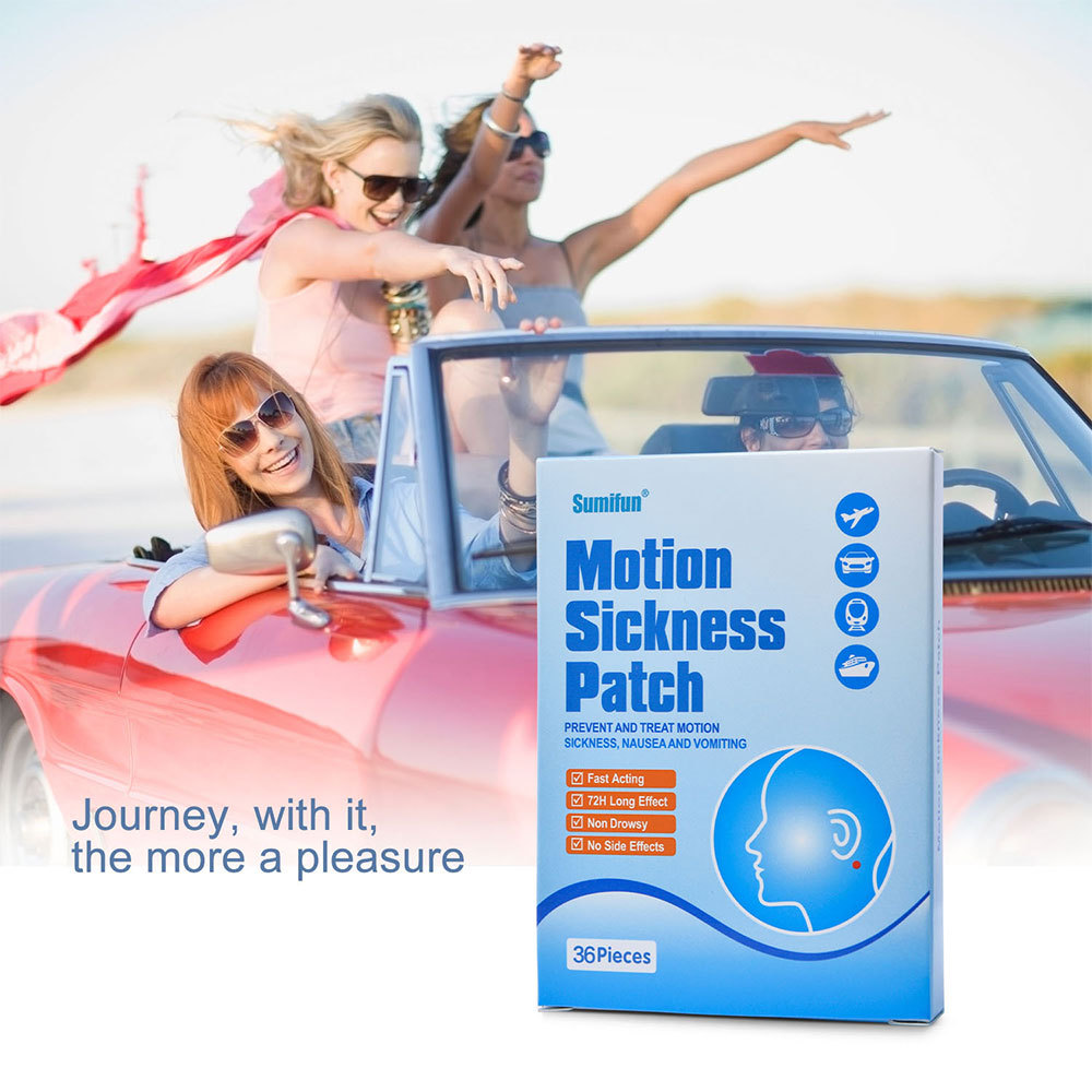 Sumifun Amazon Fda Cross-Border Motion Sickness Car Stickers Seasickness Motion Sickness Ear Stickers Vomiting and Soothing K02201