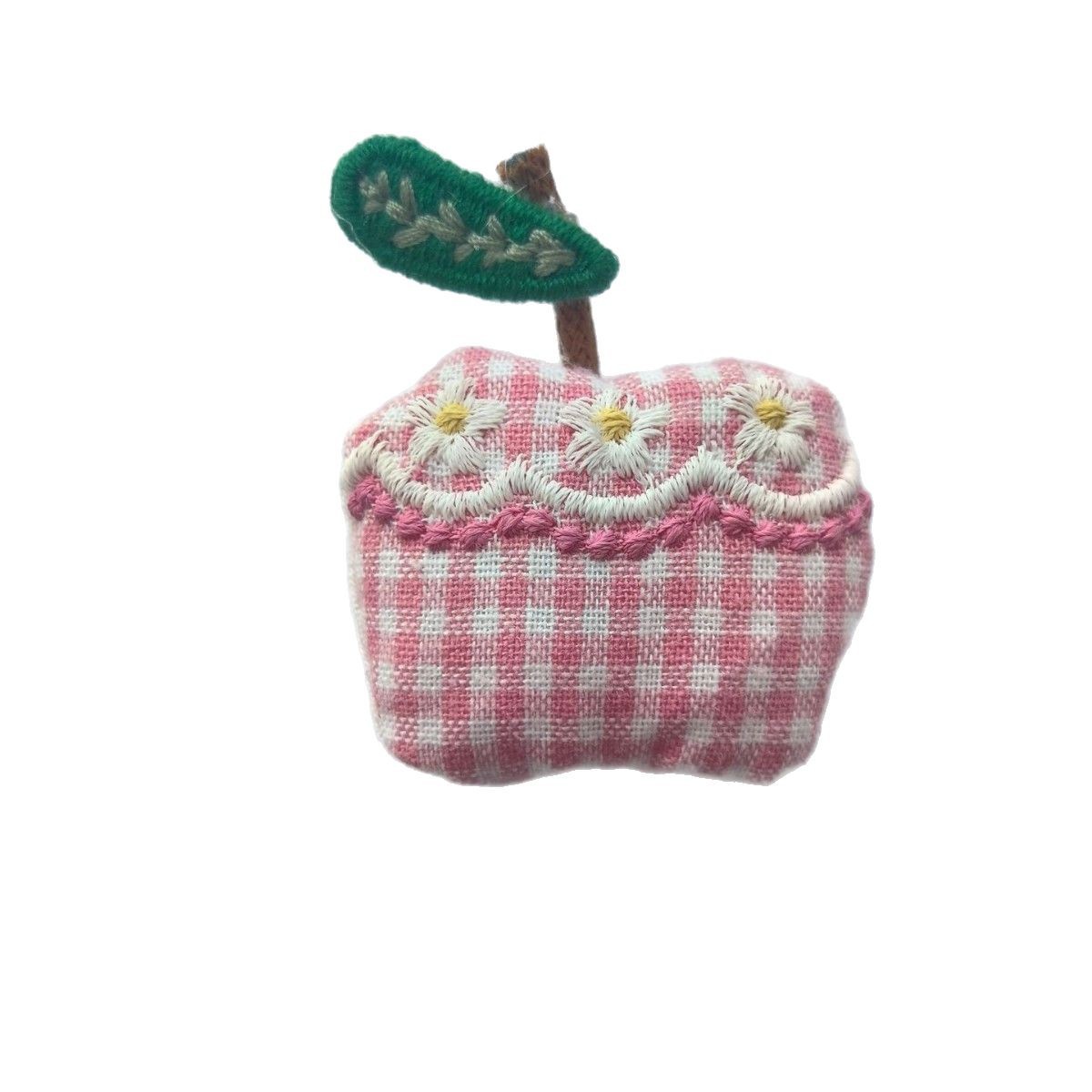 Pink Kidsren's Fabric Stuffed Cotton Cute Cartoon Apple Hairpin Hair Band Clothing Accessories Pendant Accessories