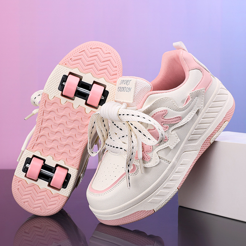 Прямые поставки новые детские четырехколесные туфли Tyrone для девочек и мальчиков, скрытые роликовые коньки для студентов