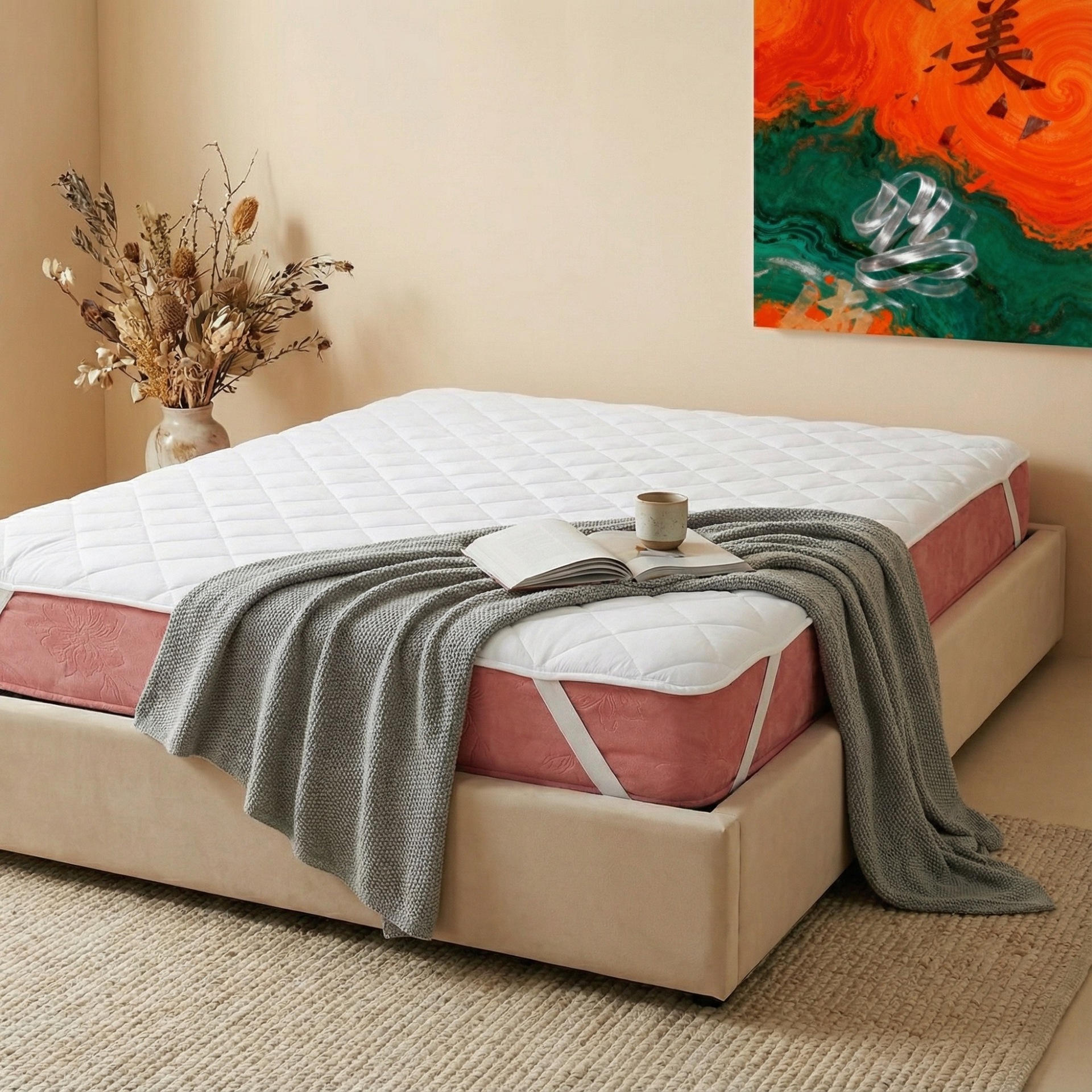 Waterproof Bed Protector for Hotels and Guesthouses, Breathable and Urine-Resistant Mattress Pad, Protective Mattress Cover, Fitted Sheet Style