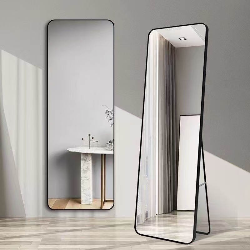 Full-Length Mirror for Dressing, Floor-Standing Large Mirror for Home Use, Wall-Mounted, Popular among Internet Celebrities, Suitable for Girls' Bedrooms and Clothing Store Fitting Rooms