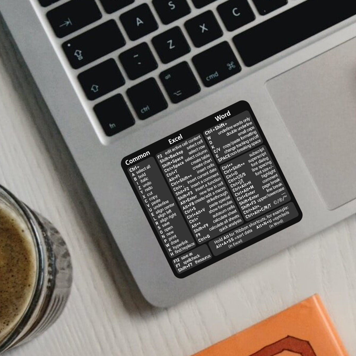 Руководство пользователя для ноутбука MacBook, водонепроницаемая декоративная наклейка на горячие клавиши