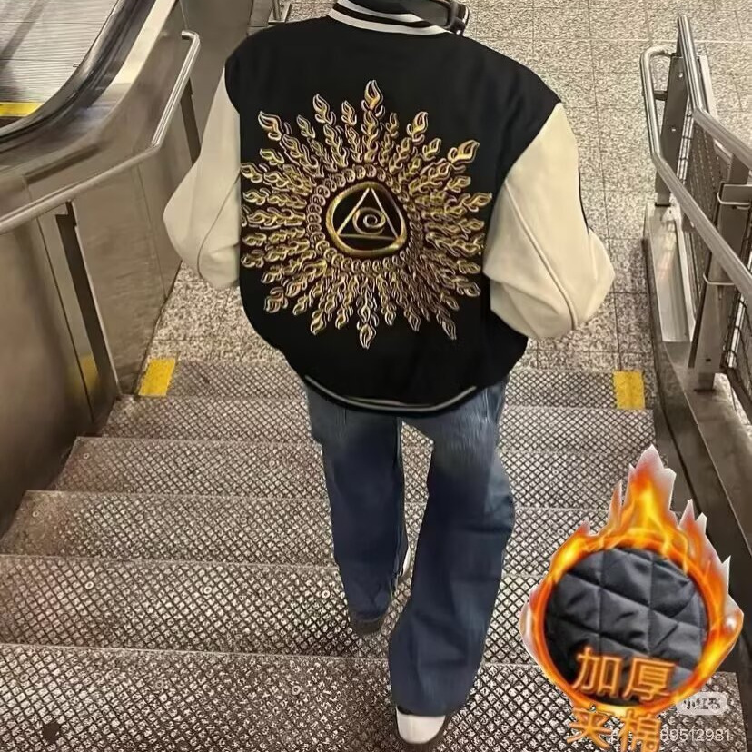 Американская бейсбольная униформа в стиле хай-стрит для мужчин и женщин, весенне-осенний авиатор, куртка для любителей хип-хопа