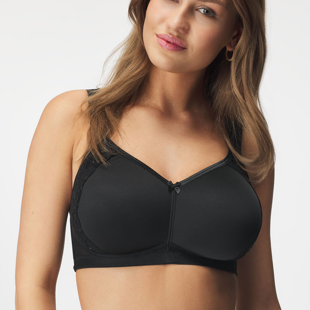 F Cup Large Size Embroidered Glossy Wide Shoulder Straps Without Rims Bra Custom-Made Labor and Materials on Demand Design Fast