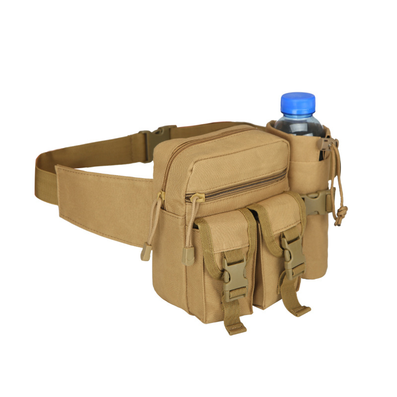 Sports Waist Bag, Outdoor Water-repellent Water Bottle Waist Bag, Outdoor Tactical Waist Bag, Ready-made Wholesale, Portable Water Bottle Bag