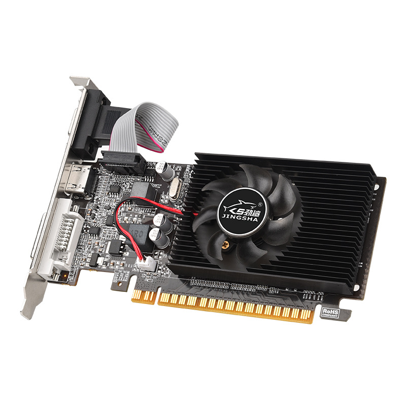 Jinsha Gt210 1g Independent Graphics Card Half-Height Small Machine Strip Knife Card Bright Machine Card Dvi+Vga+Hd Interface