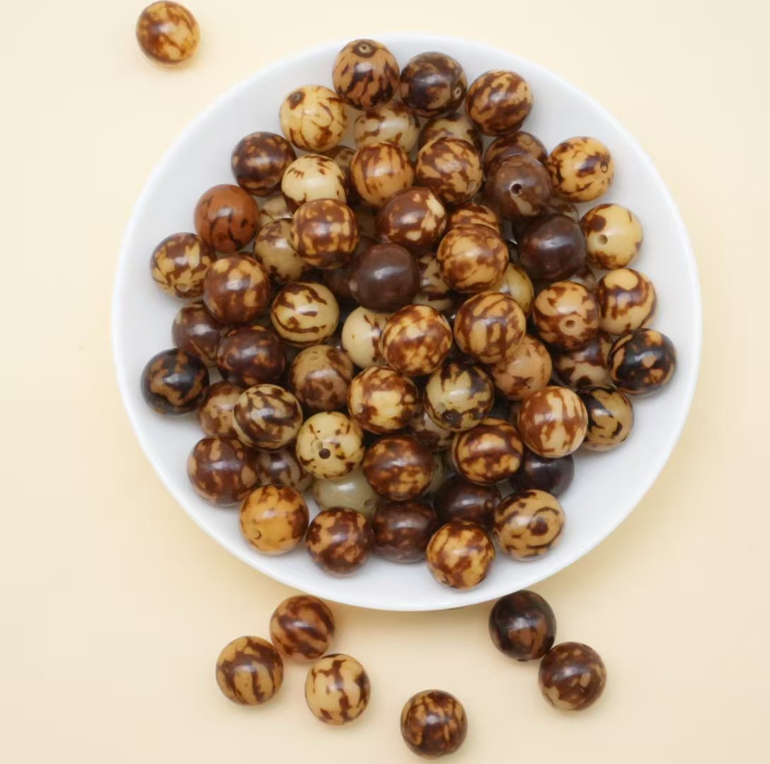 Wholesale Tiger-Striped Bodhi Loose Beads DIY Bracelet Buddhist Beads Bodhi Root Jewelry Accessories Cultural Toy Buddhist Beads