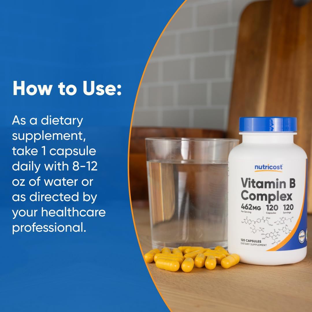 Kindergarten Cross-Border Amazon Best-Selling Nutricosthigh Potency High-Energy Complex Vitamin B462 Mg