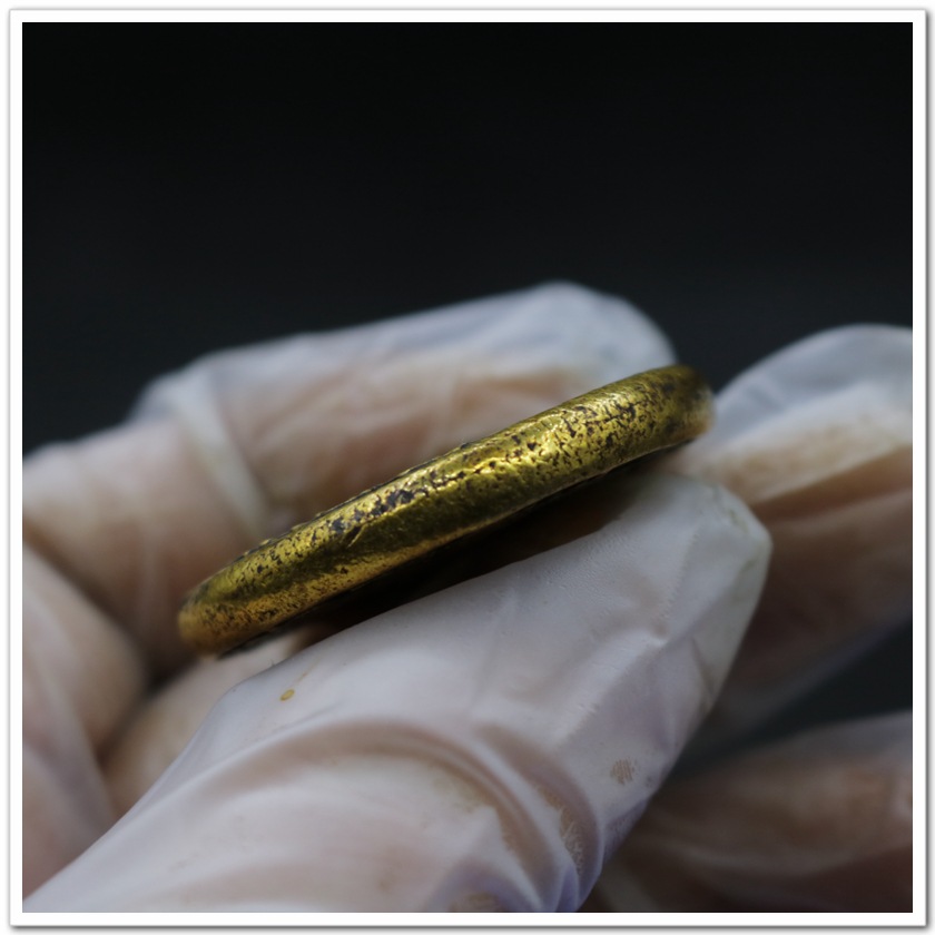 Li Yuanhong Republic of China Founding Commemorative Medal Gilt Antique Ornaments Gift Front Military Uniform Portrait Thickeneded Gold Cake Gold Coin