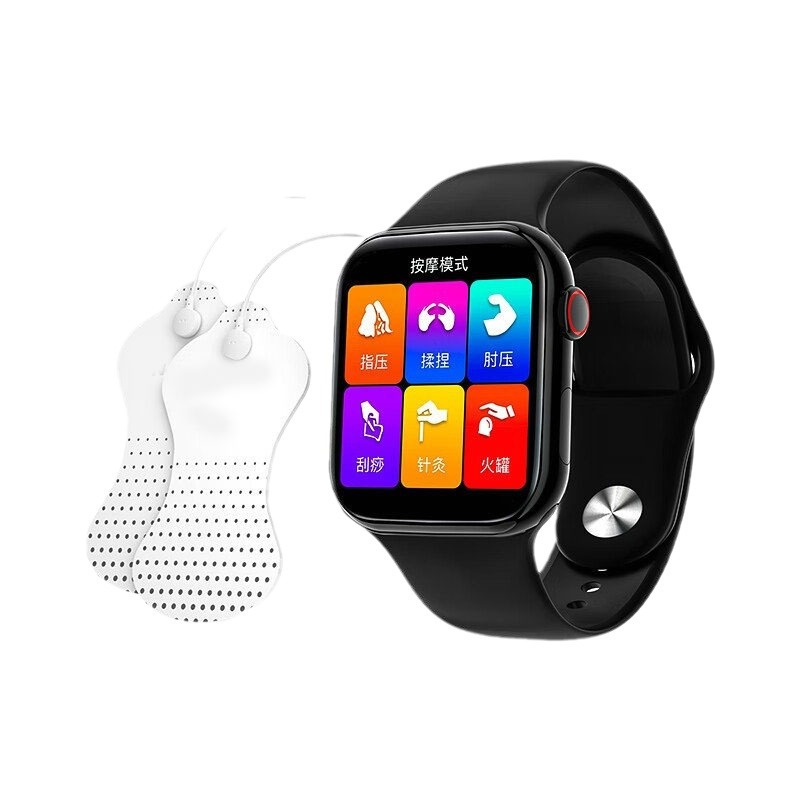 Smart Watch Intelligent Pulse Somatosensory Massage Patch Humanized Curved Design Plaid Portable Massage Electrode Pads