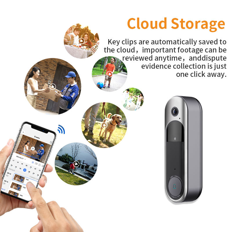 Factory Direct Supply Cross-Border High-Definition Wireless Smart Video Voice-Changing Video Intercom Home Security Camera Doorbell