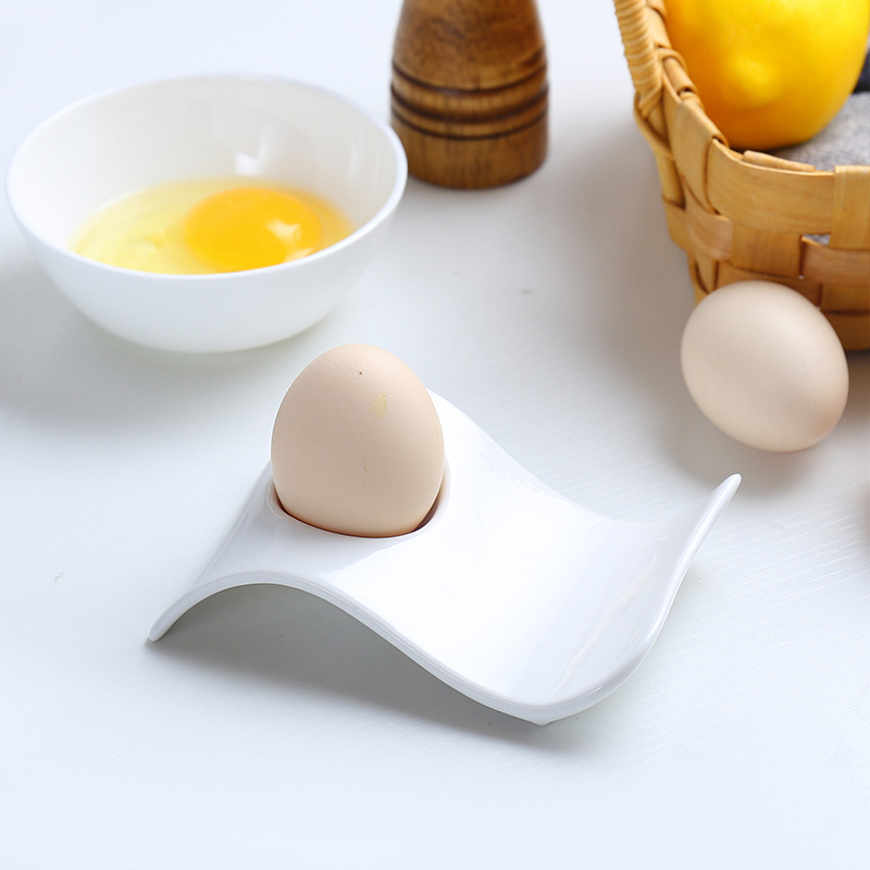 Egg tray ceramic egg cup creative egg dish breakfast egg cup simple European kitchen supplies egg rack White household