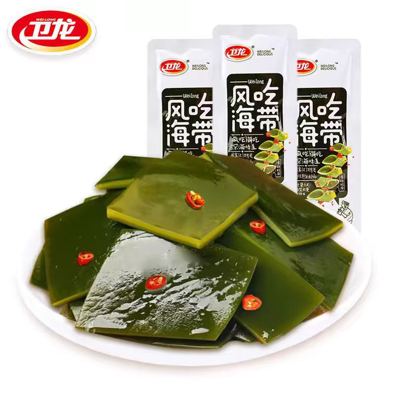 Wei Longfeng eats kelp with 30% open bag ready-to-eat 15+5g20 boxed wholesale postage supermarket snacks