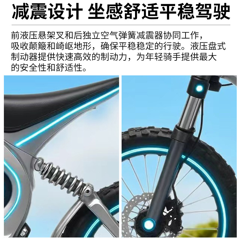 Teenager Electric Off-Road Motorcycle Electric Vehicle Bicycle Electric Mountain Bike Off-Road Vehicle Electric Motorcycle