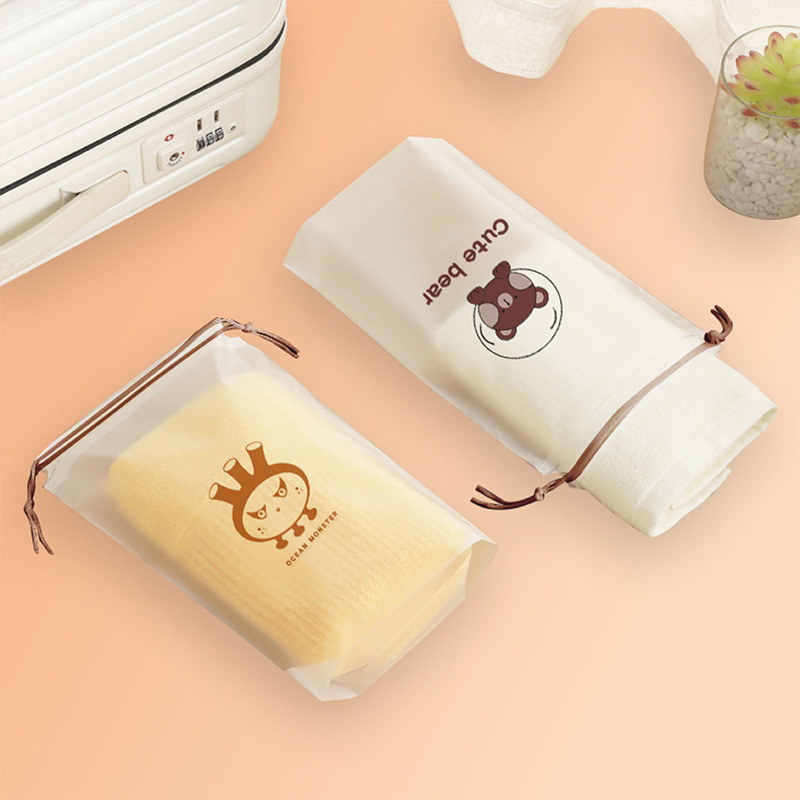 Drawstring drawstring bag shoes storage bag frosted dustproof moisture-proof maternity bag travel packing bag student clothes finishing