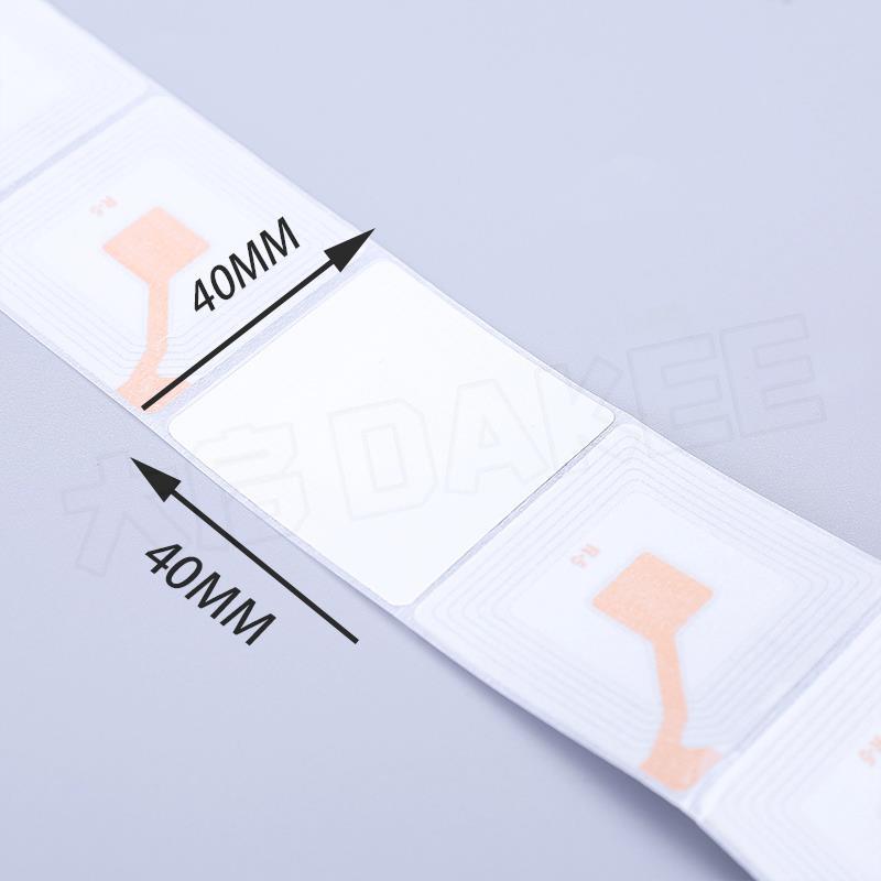 4 × 4cm supermarket commodity anti-theft stickers cosmetics anti-theft soft labels blank bar code square radio frequency anti-theft labels