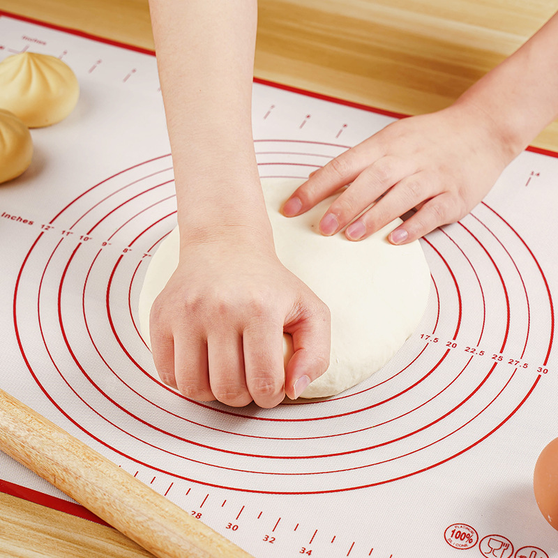 Cross-border Binaural Factory Thickened Baking Mat Special Silicone Mat Kneading Mat Super Large Graded Kneading Mat