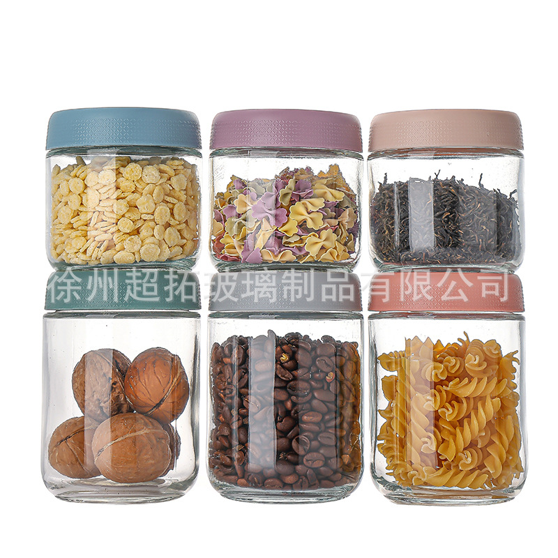 Стеклянная герметичная банка для хранения, банка для кислого молока, чаша для овсянки, банка для салата, банка для хранения орехов и кофе