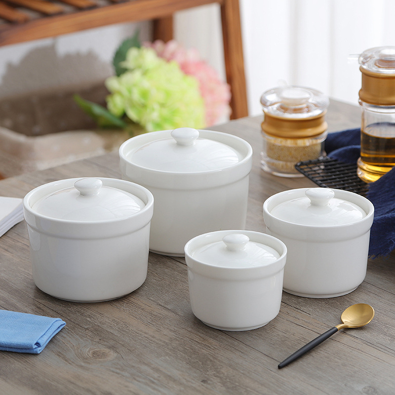 Керамическая кастрюля для сохранения здоровья, водонепроницаемая, с крышкой, маленькая