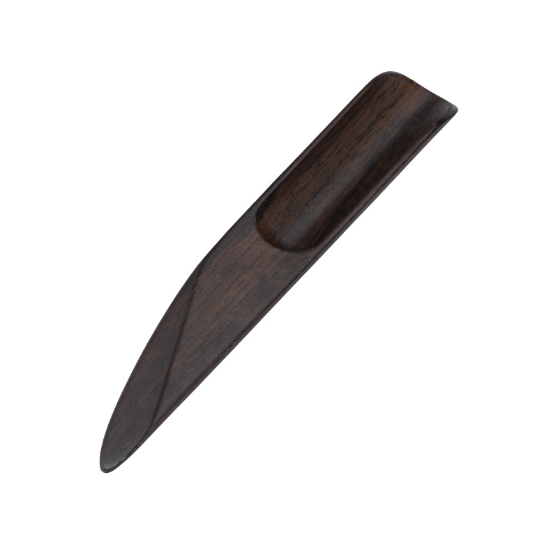 Ebony Tea Spoon Solid Wood Tea Spoon Small Long Handle Tea Shovel Tea Japanese Style Tea Appreciation Lotus Tea Ceremony Six Gentleman Accessories