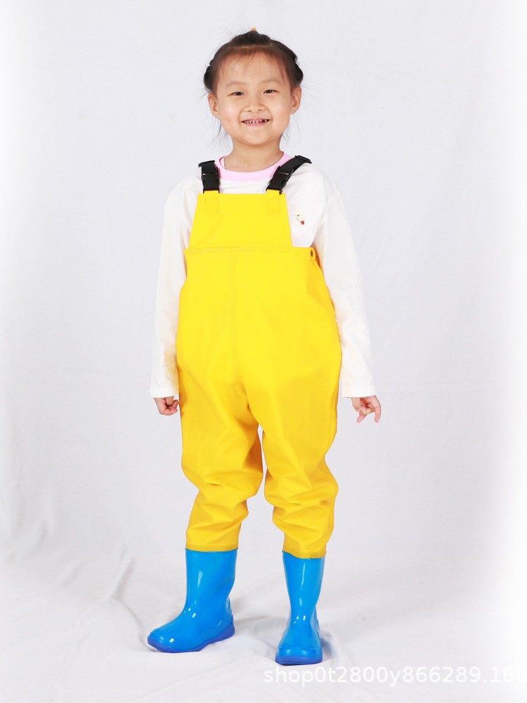 Children's One-Piece Waterproof Suit, Wading and Sea Equipment, Beach Fishing, Ultra-Light Straps, Catching Fish and Playing in the Water, Kindergarten Baby