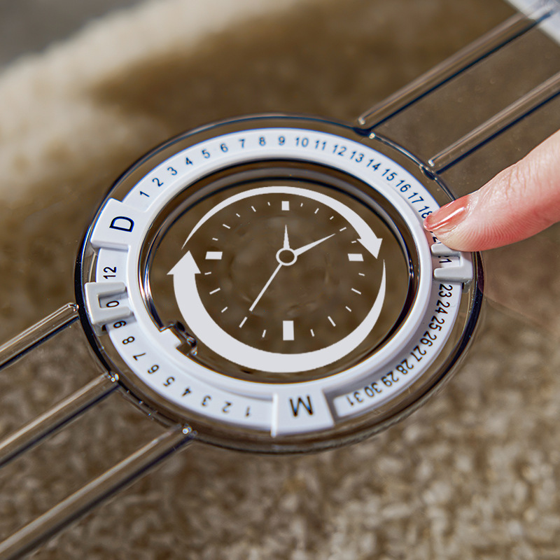 Transparent Flip-Top Rice Container, Large Size, 15kg Compartments, for Storing Cat and Dog Food, Household Storage Box, Kitchen Sealed 10kg Rice Storage Box