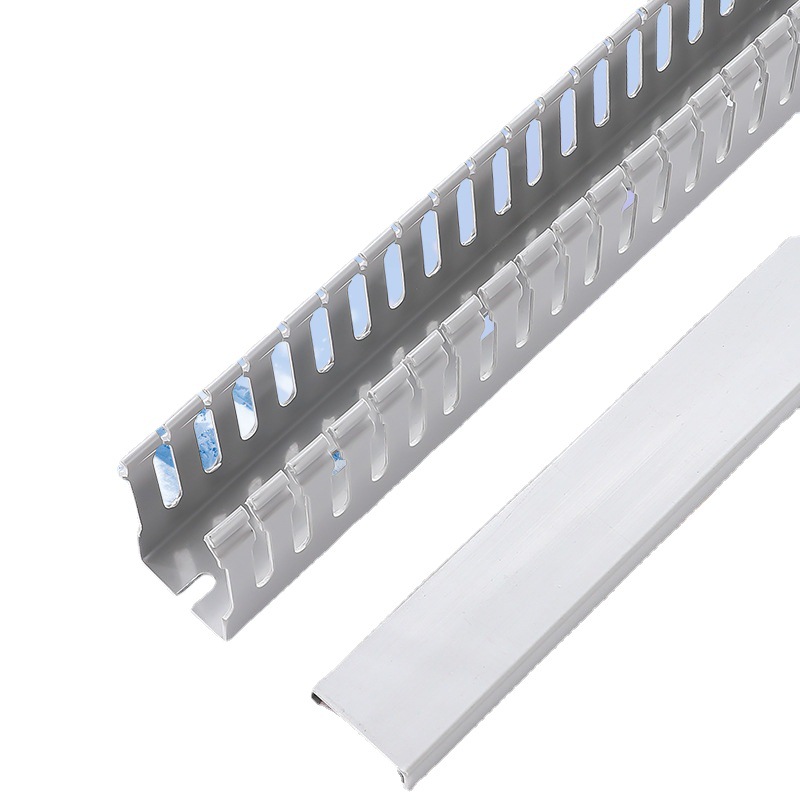 Industrial electric cabinet anti-flame retardant good toughness pvc trunking open plastic binding U-shaped groove wide tooth wiring trunking trunking