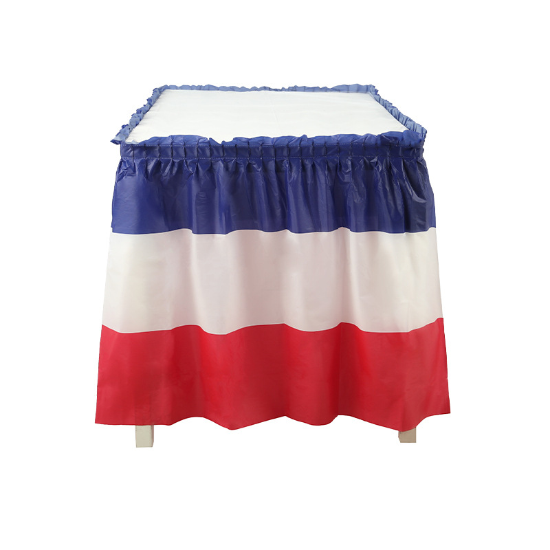 Amazon New Independence Day Table Skirt Birthday Party Festival Decoration Table Skirt Activity Layout Dessert Table Skirt